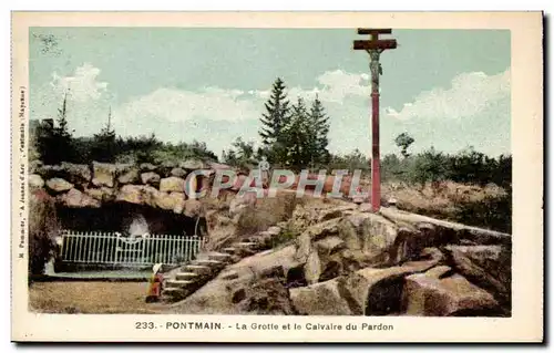 Cartes postales Pontmain La grotte et le calvaire du pardon