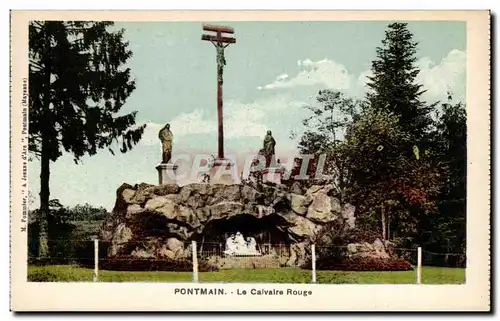 Cartes postales Pontmain Le calvaire rouge