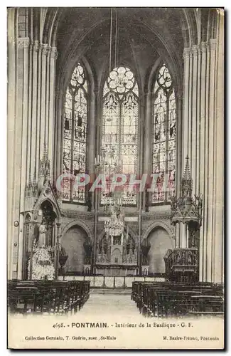 Ansichtskarte AK Pontmain Interieur de la basilique