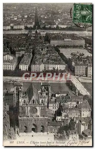 Ansichtskarte AK Lyon L&#39eglise Saint Jean et Bellecour Vue prise de Fourviere