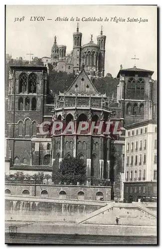 Ansichtskarte AK Lyon Abside de la cathedrale de l&#39eglise Saint Jean