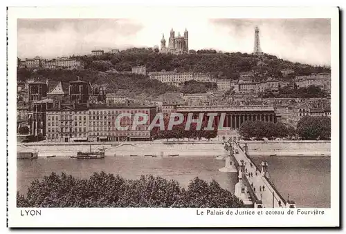 Lyon Ansichtskarte AK Le palais de justice et coteau de Fourviere