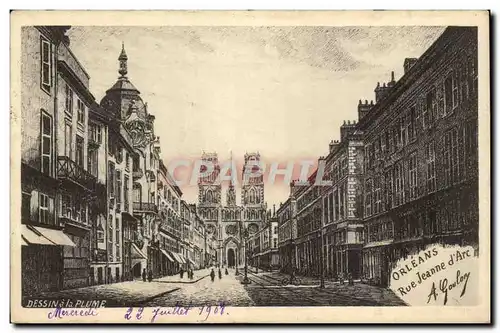 Cartes postales Orleans La rue Jeanne d&#39arc