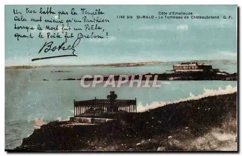 Cartes postales St Malo Le tombeau de Chateaubriand