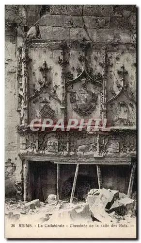 Cartes postales Reims La cathedrale Cheminee de la salle des rois