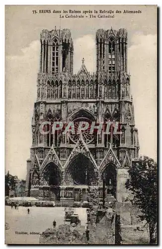 Ansichtskarte AK Reims dans les ruines apres la retraite des allemands