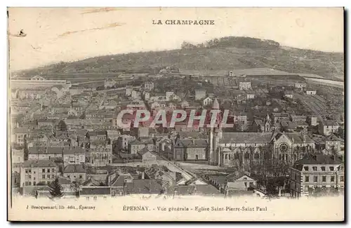 Ansichtskarte AK Epernay Vue generale Eglise Saint Pierre Saint Paul