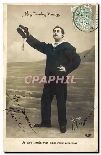 Cartes postales Fantaisie Nos braves marins Militaria