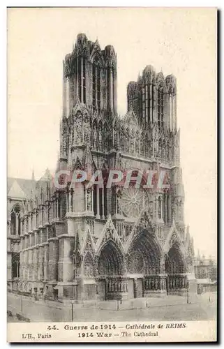 Cartes postales Reims Cathedrale 1914