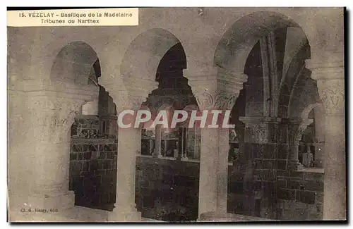 Cartes postales Vezelay Basilique de la Madeleine Tribunes du Narthex