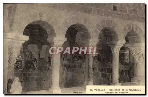 Cartes postales Vezelay Basilique de la Madeleine Tribunes du Narthex