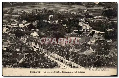 Cartes postales Tonnerre La rue du general Capenon a vol d&#39oiseau