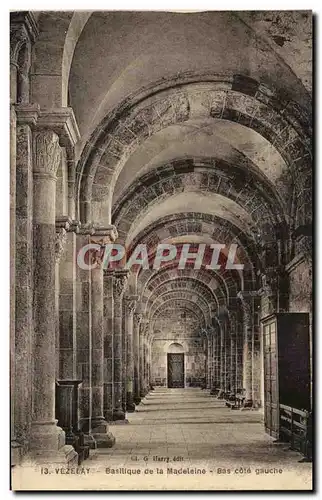 Cartes postales Vezelay Basilique de la Madeleine Bas cote gauche