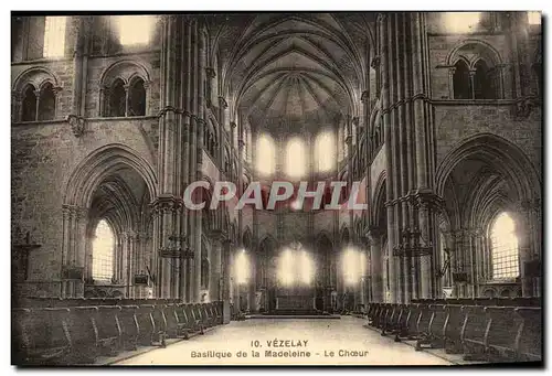 Cartes postales Vezelay Basilique de la Madeleine Le choeur