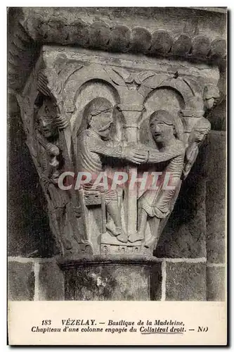 Ansichtskarte AK Vezelay Basilique de la Madeleine Chapiteau