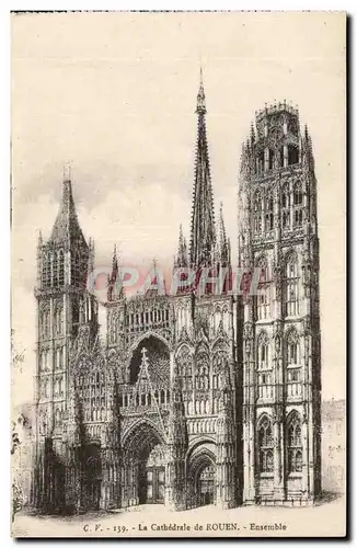 Cartes postales Rouen La cathedrale