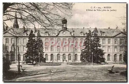 Cartes postales Rouen L&#39hotel de ville (cote du jardin)