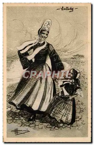 Cartes postales Loctudy Costume Folklore Coiffe