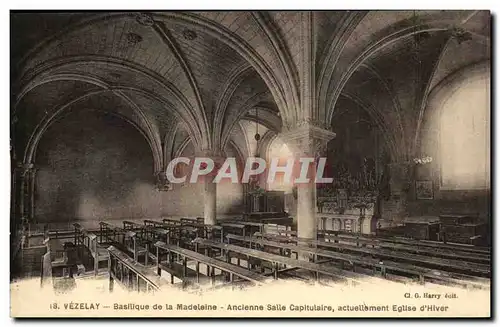 Vezelay Cartes postales Basilique de la madeleine Ancienne salle capitulaire