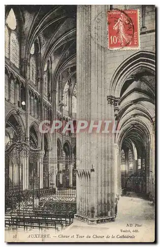 Cartes postales Auxerre Choeur et tour du choeur de la cathedrale