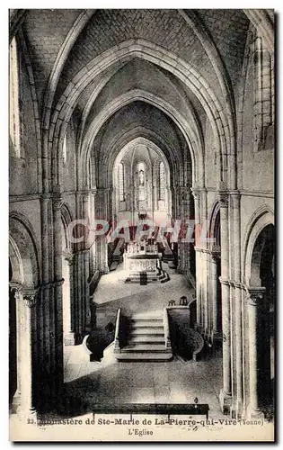 Cartes postales Monastere de Sainte Marie de la Pierre qui Vire L&#39eglise