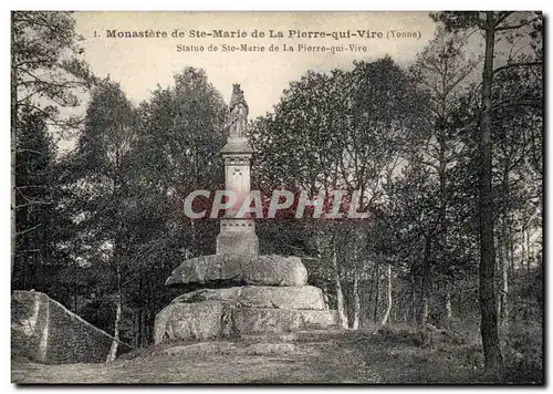 Cartes postales Monastere de Sainte Marie de la Pierre qui Vire Statue de Ste Marie de la Pierre qui Vire