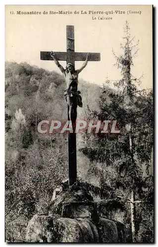 Cartes postales Monastere de Sainte Marie de la Pierre qui Vire le calvaire Christ