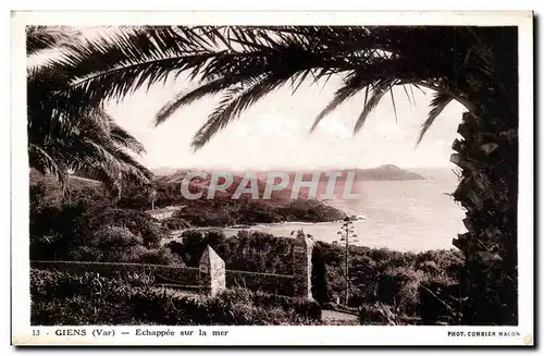 Cartes postales Giens Echappee sur la mer