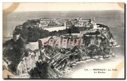 Cartes postales Monaco Monte Carlo la ville Le rocher