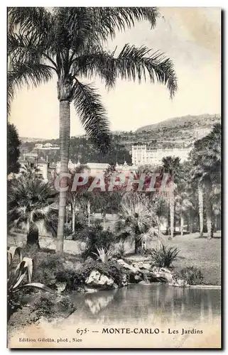 Cartes postales Monaco Monte Carlo Les jardins