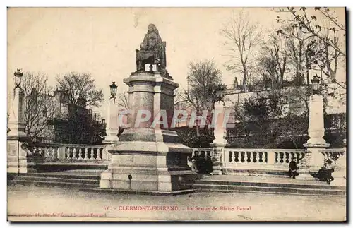 Cartes postales Clermont Ferrand La statue de Blaise Pascal