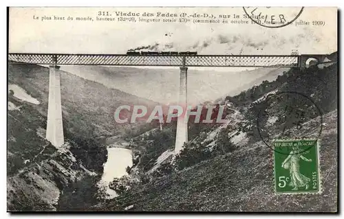 Cartes postales Viaduc des FAdes sur la Sioule Train