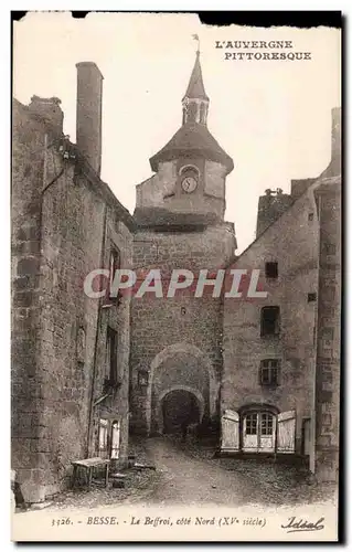 Cartes postales Besse Le beffroi cote Nord