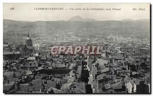 Cartes postales Clermont Ferrand Vue prise de la cathedrale vers l&#39ouest