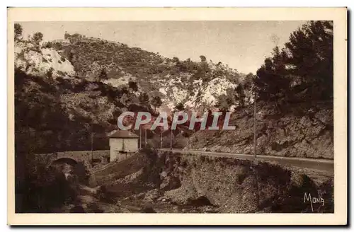 Cartes postales Gorges d&#39Ollioules Vieux pont sur la Reppe le chateau d&#39Evenos