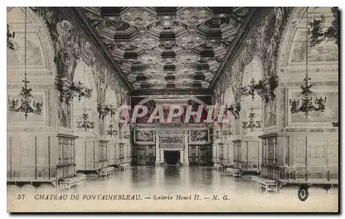 Cartes postales Chateau de Fontainebleau Galerie Henri II