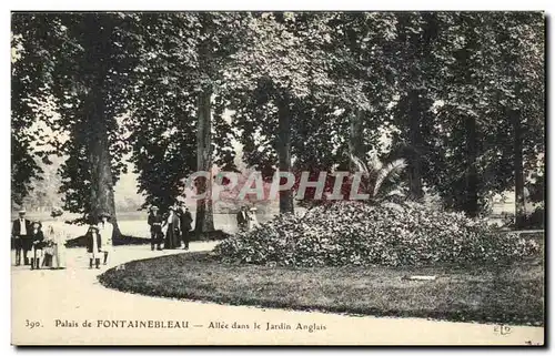 Ansichtskarte AK Palais de Fontainebleau Allee dans le jardin anglais