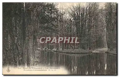 Cartes postales Paris Bois de Vincennes Lac Daumesnil Rivieres d&#39alimentation