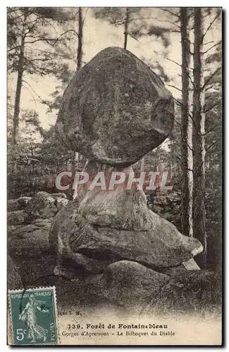 Ansichtskarte AK Foret de Fontainebleau Gorges d&#39Apremont Le bilboquet du diable