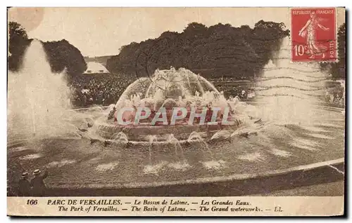 Cartes postales Parc de Versailles Le bassin de latone Les grandes eaux