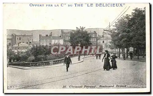 Cartes postales Clermont Ferrand Boulevard Desaix Publicite The le Delicieux
