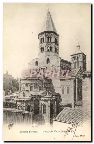 Cartes postales Clermont Ferrand Abside de Notre Dame du port