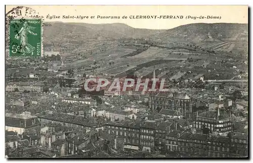 Ansichtskarte AK Clermont Ferrand Eglise Saint Alyre et panorama