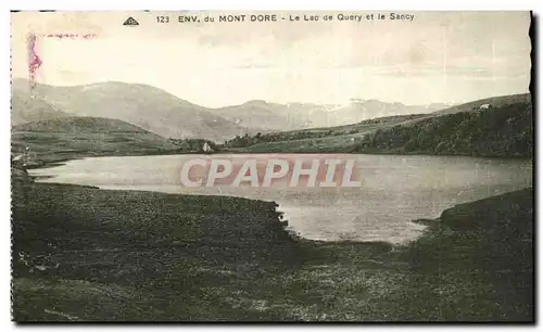 Cartes postales Environs du Mont Dore Le lac de Query et le Sancy