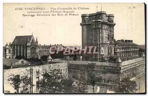 Ansichtskarte AK Vincennes Vue d&#39ensemble du chateau commence sous Philippe Auguste