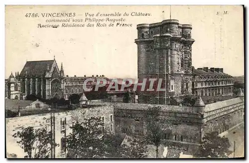 Cartes postales Vincennes Vue d&#39ensemble du chateau commence sous Philippe Auguste