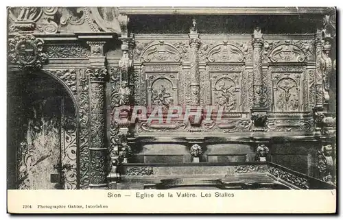 Cartes postales Sion Eglise de la Valre Les stalles