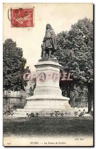 Cartes postales Reims La statue de Colbert