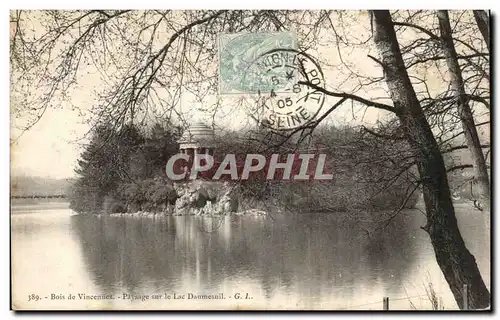 Cartes postales Paris Bois de Vincennes Paysage du lac de Daumesnil