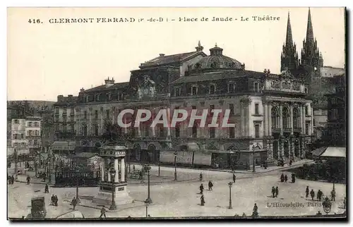 Cartes postales Clermont Ferrand Place de Jaude Le theatre